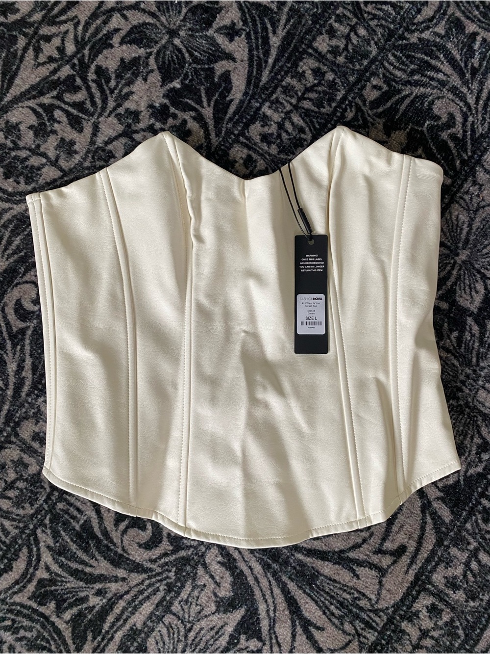 Strapless Cream Corset Top/cosplay Halloween costume